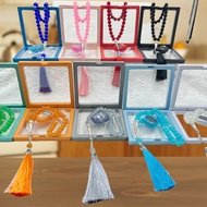 33 Pcs 10mm Glass Tasbih Prayer Beads With Tassel Muslim Rosary Gift Box Religious Present For Middl
