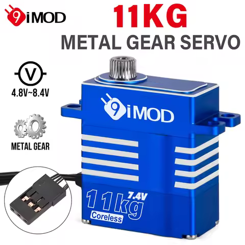 9IMOD RC Digatal Servo 11KG Coreless Metal Gear Servo 4.8-8.4V for 1/8 1/10 1/12 1/18 RC Car RC Heli