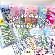 REPLIKA SAVING ALBUM PACKAGE SAVING REPLICA, savings with massage number 1-120, target 2 million, 3 