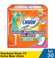 Charm Body Fit Extra Maxi Non Wing 23 cm Pembalut Charm Isi 30 pads
