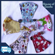 House of Geefa - [6PCS] Masker Anak Karakter - Masker Hijab - Masker Scuba - Masker Duckbill - Masker Kain - Masker Headloop - Masker Kain Tali Karet - Masker Mulut