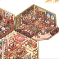 Metro 2pcs [Today is opening series2.0] three-dimensional 3D landscaping,stickers,hand DlY scene,de