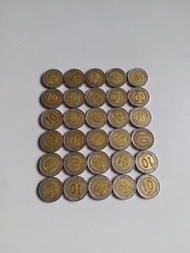 香港:洋紫荊:(10元硬幣):全部1995年:風水錢:(可散買15個):共30個