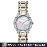 Citizen Eco-Drive EM0284-51D EM0284-51 Solar Two Tone Mother of Pearl Analog Ladies / Womens Watch