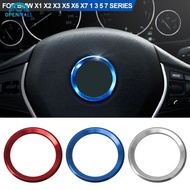 OPENMALL Car Decoration Aluminum Alloy Ring Steering Wheel Circle Sticker Interior Styling for BMW X