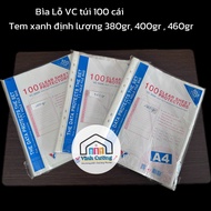 A4 Hole Shirt Cover 100 Sheets/Pack 380gr - 400gr - 460gr. Transparent plastic hole cover