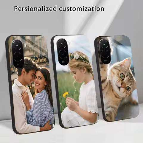 Custom Tempered Glass Case for Xiaomi Poco M7 X7 X6 X5 X4 X3 F3 F4 F5 F6 M3 M4 M5s M6 Pro 4G DIY Per