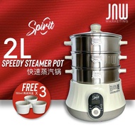 SPIRIT( IDEAHOM ) Electric Speedy Food Steamer Pot  Model LY-2020C1 2 Litres Stainless Steel 304 Mal