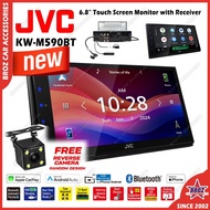 FREE REVERSE CAMERA ORIGINAL JVC KW-M590BT Media Receiver 6.8" Touch Monitor Double Din (Apple CarPl