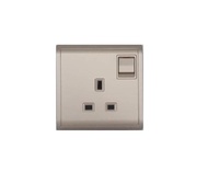 Schneider Pieno 13A 250V Switched Socket Wine Gold