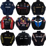 MON F1 Jacket Retro Embroidery Racing Jacket Women Cycling Jacket For Men Motor Windbreaker Jacket