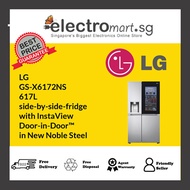 LG  GS-X6172NS 617L  side-by-side-fridge  with InstaView  Door-in-Door™  in New Noble Steel