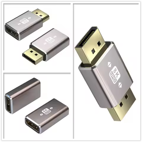 Displayport To Displayport Adapter 8K60Hz Male To Male/Male To Female/Female To Female DP To DP Adap
