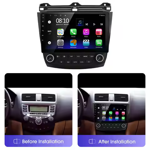 10 inch Capacitive Touch Screen Android Car Stereo for Honda Accord 7th 2003 2004 2005 2006 2007, Bu