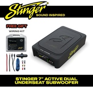 Subwoofer Aktif Kereta Dual Woofer 7"Stinger Dual Woofer 7" Car Underseat Mini Active Subwoofer Car 