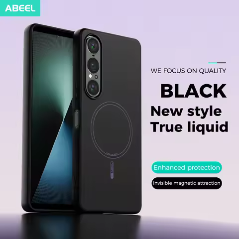 Case For Sony xperia 1 VII 1V New Soft And Drop-proof Magnetic Liquid Silicone Phone Back Cover For 