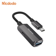 Mcdodo 2 in 1 USB C to USB 3.0 + Type C Charging Data Converter Support Hardisk 2TB For iPhone 15 Pr