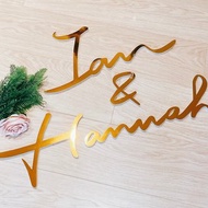 【客製婚禮英文立體字】婚禮背板立體字印製 手寫風格英文字體