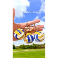 Volleyball keychain | amigurumi crochet handmade volleyball | haikyuu junior volleyball pendant