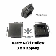 Karet Kaki Meja Kursi Rak Besi Hollow 3x3 Kopong Hollo