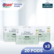 [Bundle of 3] Clean Conscience 5-in-1 Laundry Pod Odour Care (20 Pods x3) - Plastic Waste Free