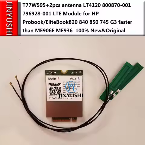 T77W595+2pcs antenna LT4120 Snapdragon X5 LTE Module for HP Probook/EliteBook820 840 850 745 G3 HP P