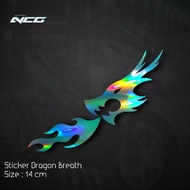 Fire Dragon Sticker Cool Motorcycle Dragon Flame Breath Cutting Sticker