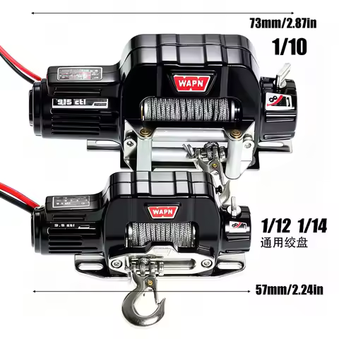 1/12 1/14 Metal Automatic Winch For MJX Hyper Go H12Y H12Y+ H12P WPL C14 C24 C34 MN D90 MN99S RC Car