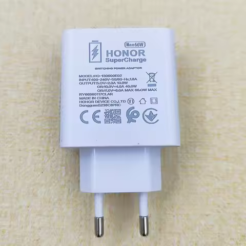 HONOR 66W EU Charger Super Charge Fast Wall Adapter 6A USB C Cable For Honor X8B X6d X9d X7d 600Lite