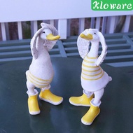 [Kloware] Duck Figurine Resin Duck Figurine Creative Cartoon Duck Decor Tabletop Duck Sculpture Resi