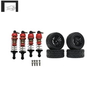 Metal  and Rubber Tire Set for SG1603 SG1604 SG1605  UD1601 UD1602 UD1603 1/16 RC Car Parts,Black