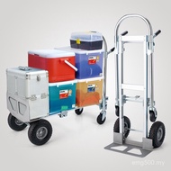 Flatbed Truck Warehouse Truck Silent Trolley Trolley Folding Luggage Truck Folding Aluminum Alloy Tr