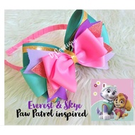 Paw Patrol Everest and Skye inspired Hair Bow Clothing Accessories