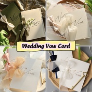 Wedding Vow Card Oath Card Couple Vows Cards Korean Wedding Ceremony Decoration Gift Bridegroom Brid
