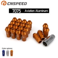 7075-T6 Aluminum CNSPEED Anti Theft Wheel Lug Nuts M12X1.5 Racing Wheel Nuts 20pcs Racing lug nuts +