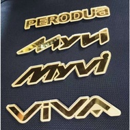 #NEW BRAND#PERODUA MYVI OLD/MYVI LAGI BEST/VIVA#GOLD/EMBLEM 2D/3D LOGO#