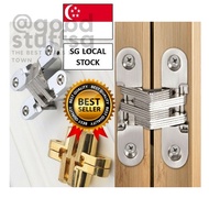 [SG FREE 🚚] 1 Pair Invisible Cross Hinge Hidden Concealed Door Cabinet Cupboard Wooden Boxes