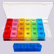28 Slots AM PM |  Day Pill Box | Portable Medicine Organizer | Weekly Tablet Storage Case