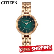 Citizen EM0993-82Z Women's Eco-Drive Citizen L Green Dial Stainless Steel Strap Watch