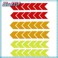 SUQI 36Pcs Strong Reflective Arrow Decals, Red + Yellow + Green Arrow Safety Warning Stripe Adhesive Decals, Reflective Material 4*4.5cm Car Trunk Rear Bumper Guard Stickers