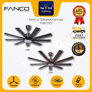 FANCO TERMINATOR FAN - T520 (52"), T600 (60") &amp; T720 (72") WITH DC Motor AND 9 Aluminium Blades Ceiling Fan