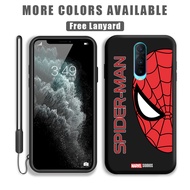 Softcase For Oppo R17 Pro R9S R9S Pro F3 Plus Liquid Silicone Cartoon Spiderman Spider Man Phone Casing Full Cover Shockproof Case