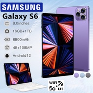(แท็บเล็ต+แป้นพิมพ์) 2023 Sansumg Galaxy S6 8.0นิ้ว แท็บเล็ต Tablet RAM16GB+ROM1024GB 48+108MP Full HD แท็บเล็ตพีซี Android12.0 แท็บเล็ต WIFI 4G/5G หน่วยประมวลผล แท็บเล็ตของแท้ 12-core หน้าจอ แท็บเล็ต แท็บเล็ตราคาถูก tablet แท็บเล็ต