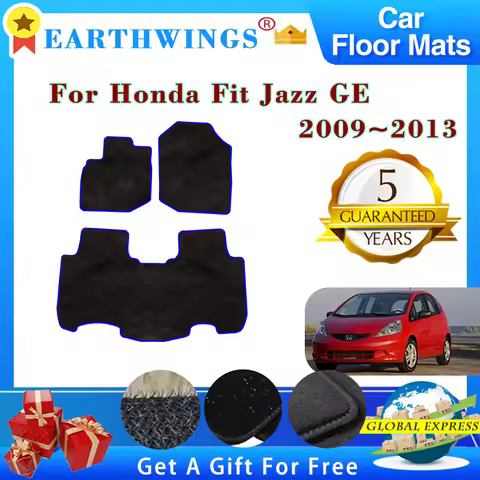 Car Floor Mats For Honda Fit Jazz GE 6 7 8 9 2011 2009~2013 Fit EV Sport Panel Footpads Carpet Cover