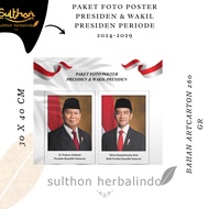 Sulthon - One Set of President and Vice Photo Posters, Size 30 x 40 Cm.