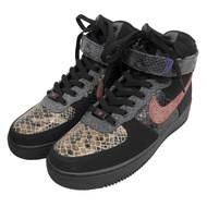 全新未使用 ▲NIKE 555107-001 AIR FORCE 1 HI CMFT 蛇年生蕭蛇紋皮革高筒運動鞋 黑色/多色 26cm 男款 附鞋盒