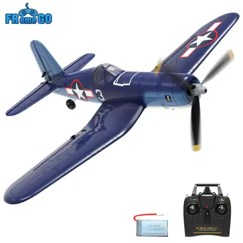 New F4U Corsair RC Plane 2.4Ghz 4CH 400mm Wingspan One-Key Aerobatic RTF Remote Control Aircraft Toy