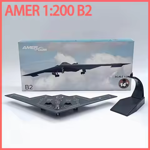 BB Diecast AMER Alloy 1/200 Scale US B2 long-range Strategic Bomber B2 Aircraft Model For Display Co