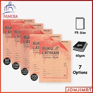 Famosa F5 Exercise Book 60gsm (80/100/120/200 pages) / Kraft Buku Tulis Nota Latihan Sekolah / Exerc
