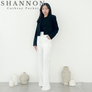 Ohanae - SHANNON Flare Pants Black White/